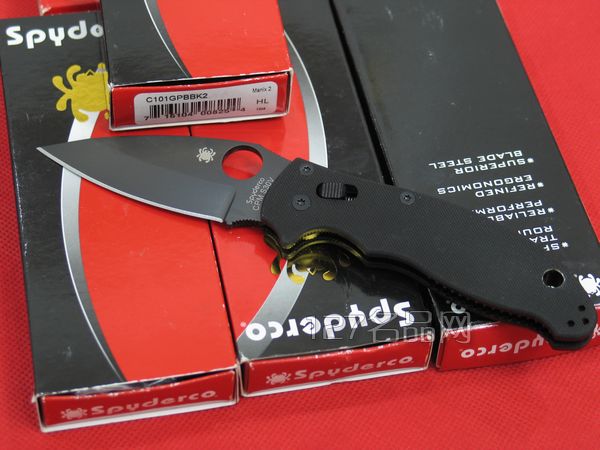 美国蜘蛛SPYDERCO  C101GPBBK2全刃2代折刀  127名刀网