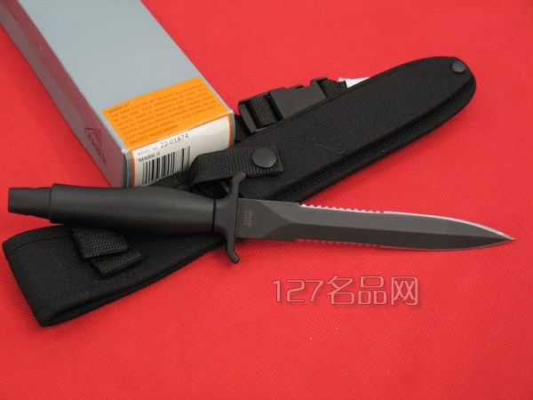 美国戈博 Gerber 1874 双刃半齿格斗刀