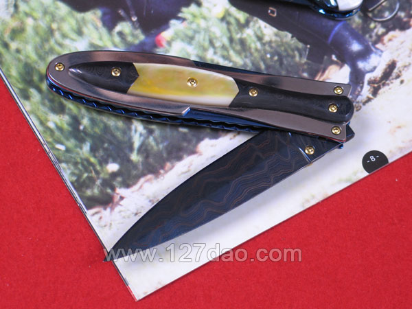 彩色大马士革 剑型手工珍藏版