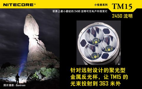 NITECORE TM15小怪兽超强光电筒