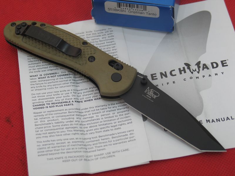 美国蝴蝶Benchmade 553BKSN 支配者系列T头战术折刀