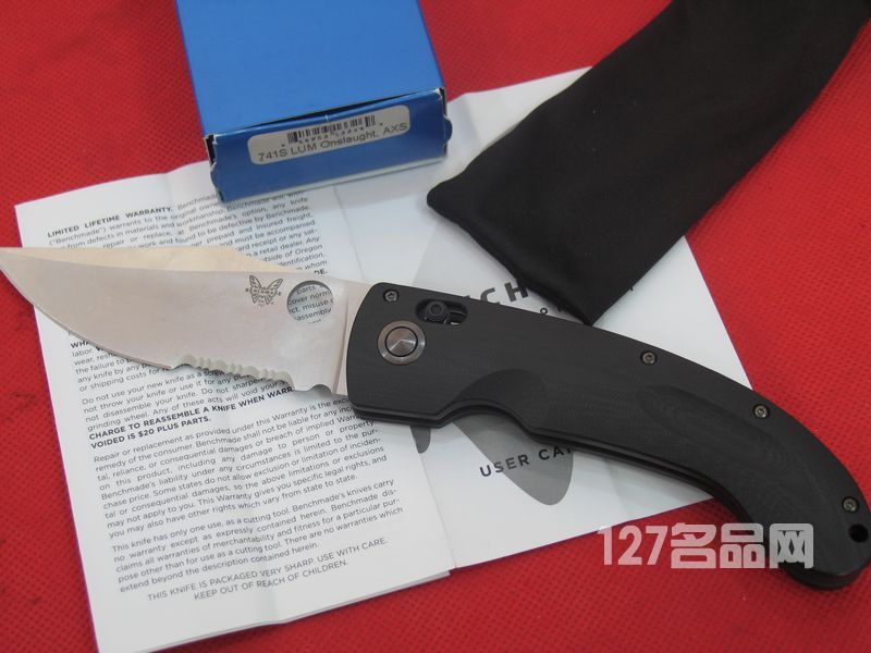 美国蝴蝶 Benchmade 741S半齿攻击刀