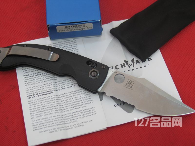 美国蝴蝶 Benchmade 741S半齿攻击刀