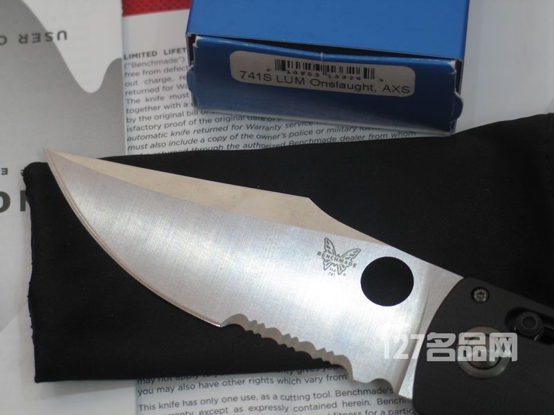美国蝴蝶 Benchmade 741S半齿攻击刀