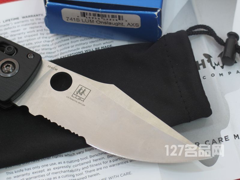 美国蝴蝶 Benchmade 741S半齿攻击刀