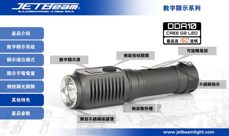 杰特明JETBeam DDA10手电筒
