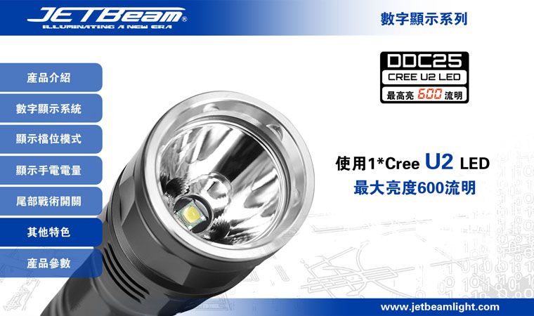 杰特明JETBeam DDC25手电筒