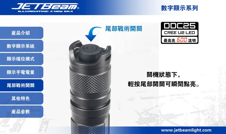 杰特明JETBeam DDC25手电筒