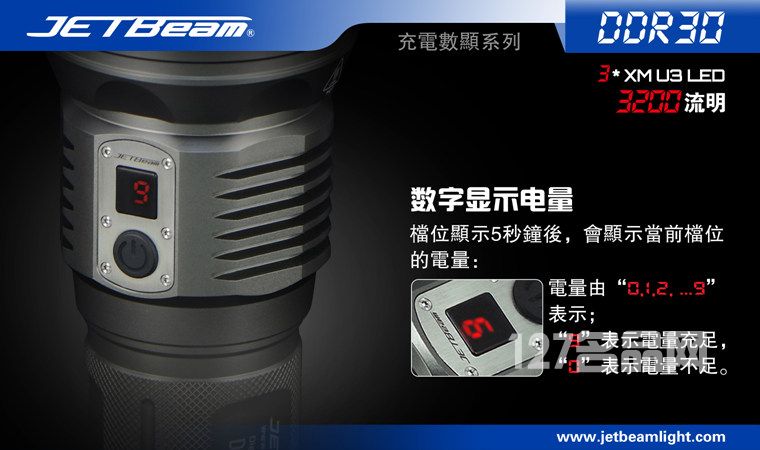 杰特明JETBeam DDR30手电筒