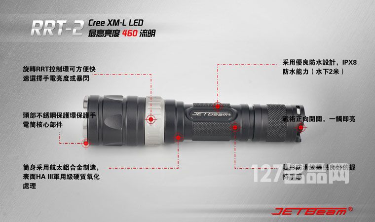 杰特明JETBeam RRT-2手电筒