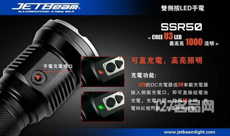 杰特明JETBeam SSR50手电筒