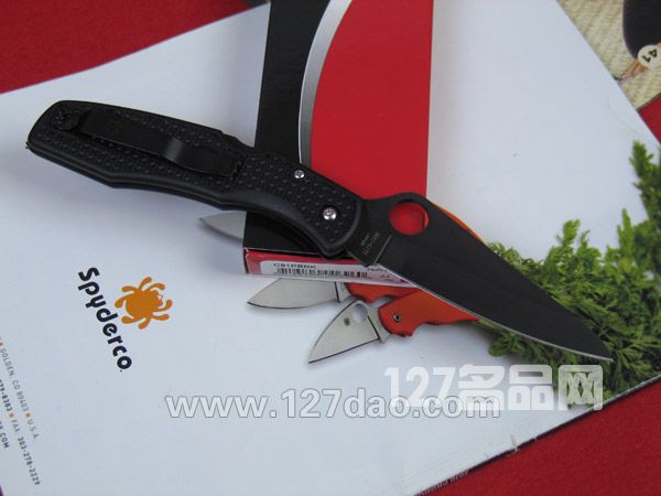 美国蜘蛛SPYDERCO  C91PBBK平刃  127名刀网