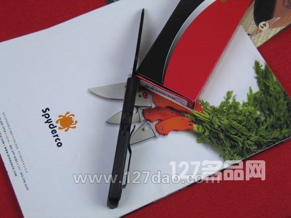 美国蜘蛛SPYDERCO  C91PBBK平刃  127名刀网