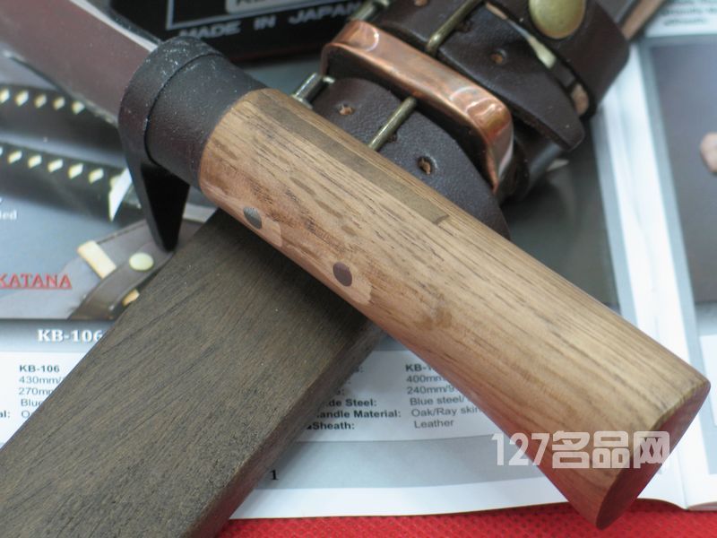 关兼常Kanetsune KB-247橡木柄猎刀  