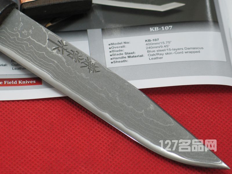 关兼常Kanetsune KB-247橡木柄猎刀  
