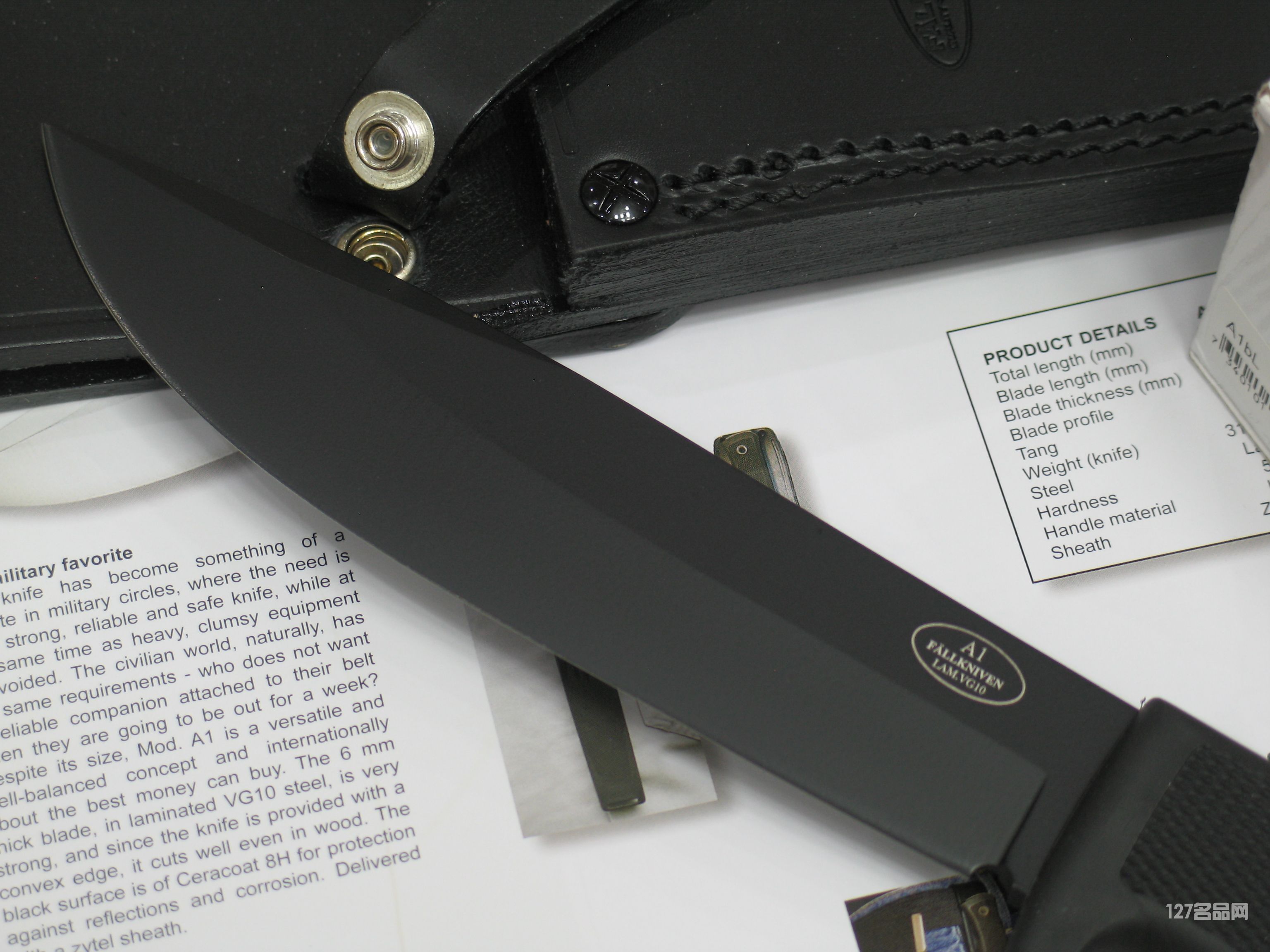 瑞典FK Fallkniven A1军用生存刀