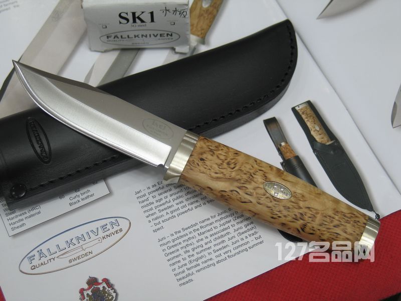 瑞典FK Fallkniven SK1 3G白桦木柄限量版猎刀