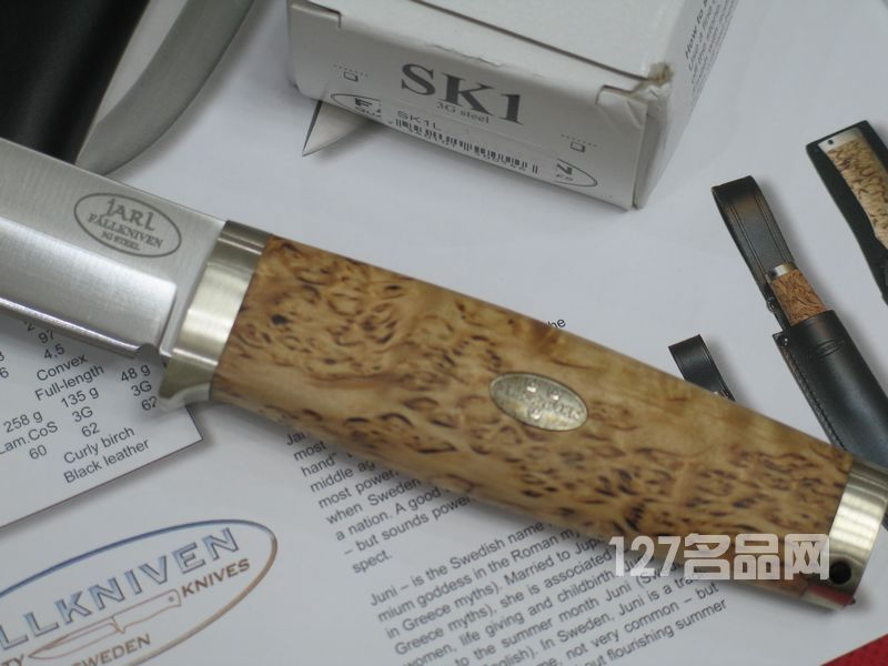 瑞典FK Fallkniven SK1 3G白桦木柄限量版猎刀