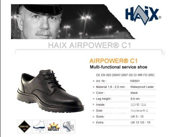 haix海格士德军POLIZE 正装皮鞋Haix AIRPOWER C1