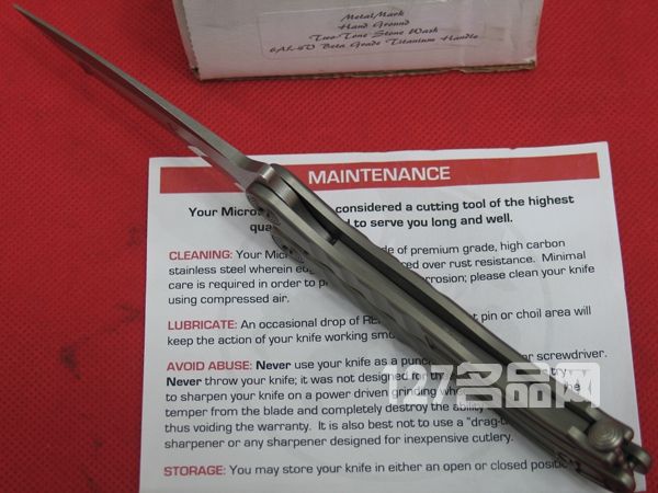 美国微技术MICROTECH 170蚬蝶剑标钛柄