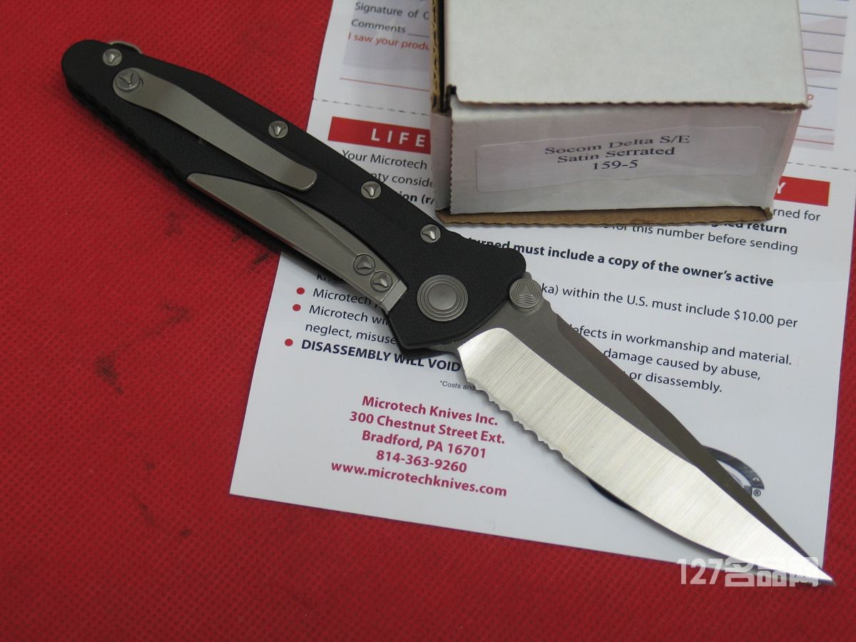 美国微技术MICROTECH 159-5半齿战术折刀