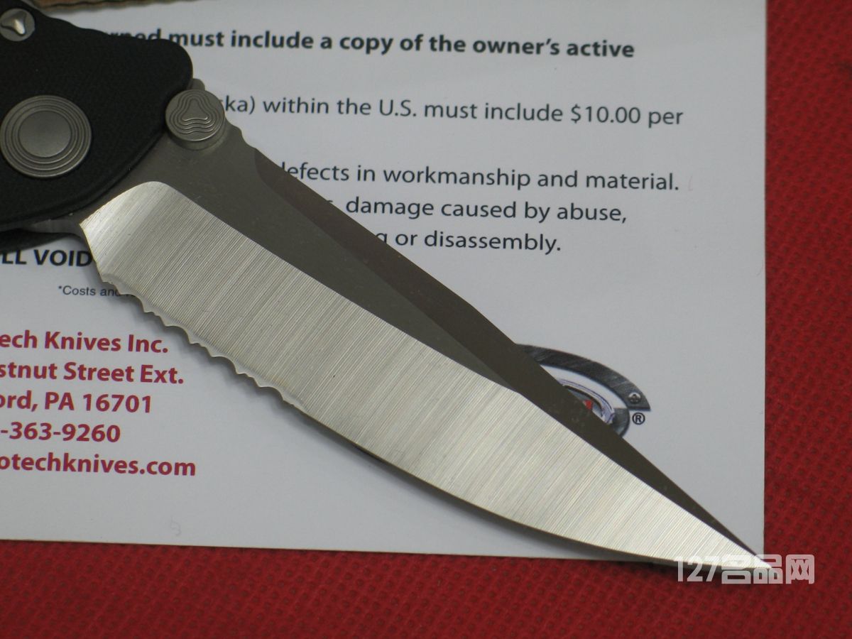 美国微技术MICROTECH 159-5半齿战术折刀