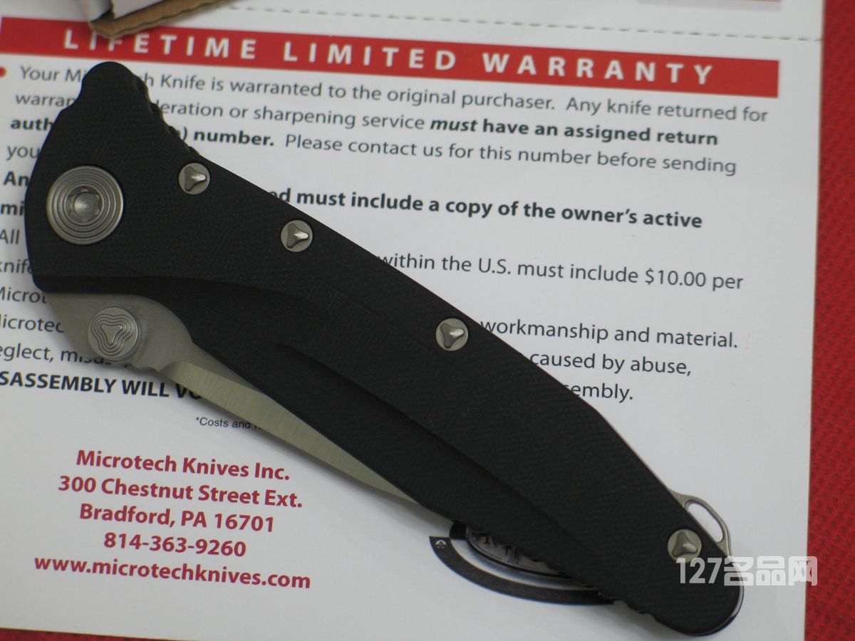 美国微技术MICROTECH 159-5半齿战术折刀