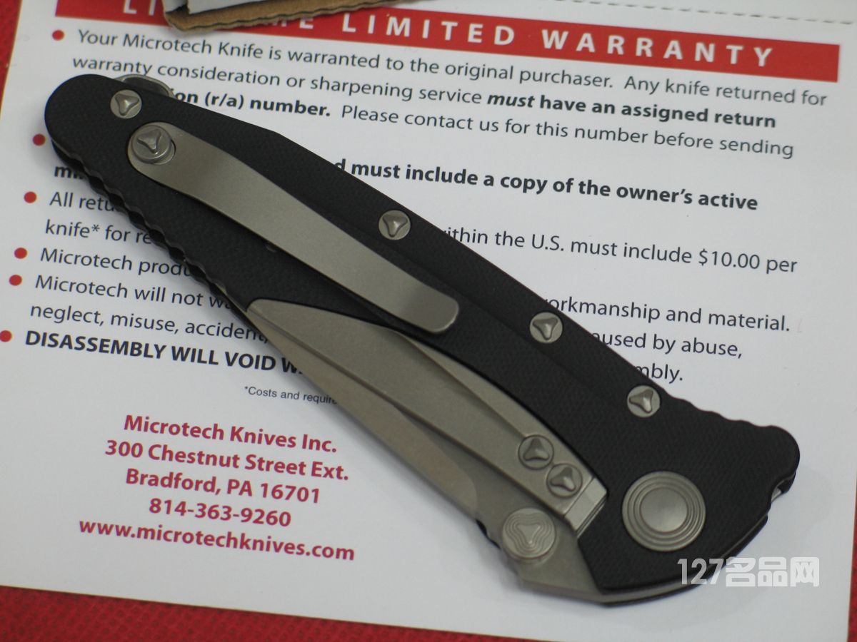 美国微技术MICROTECH 159-5半齿战术折刀