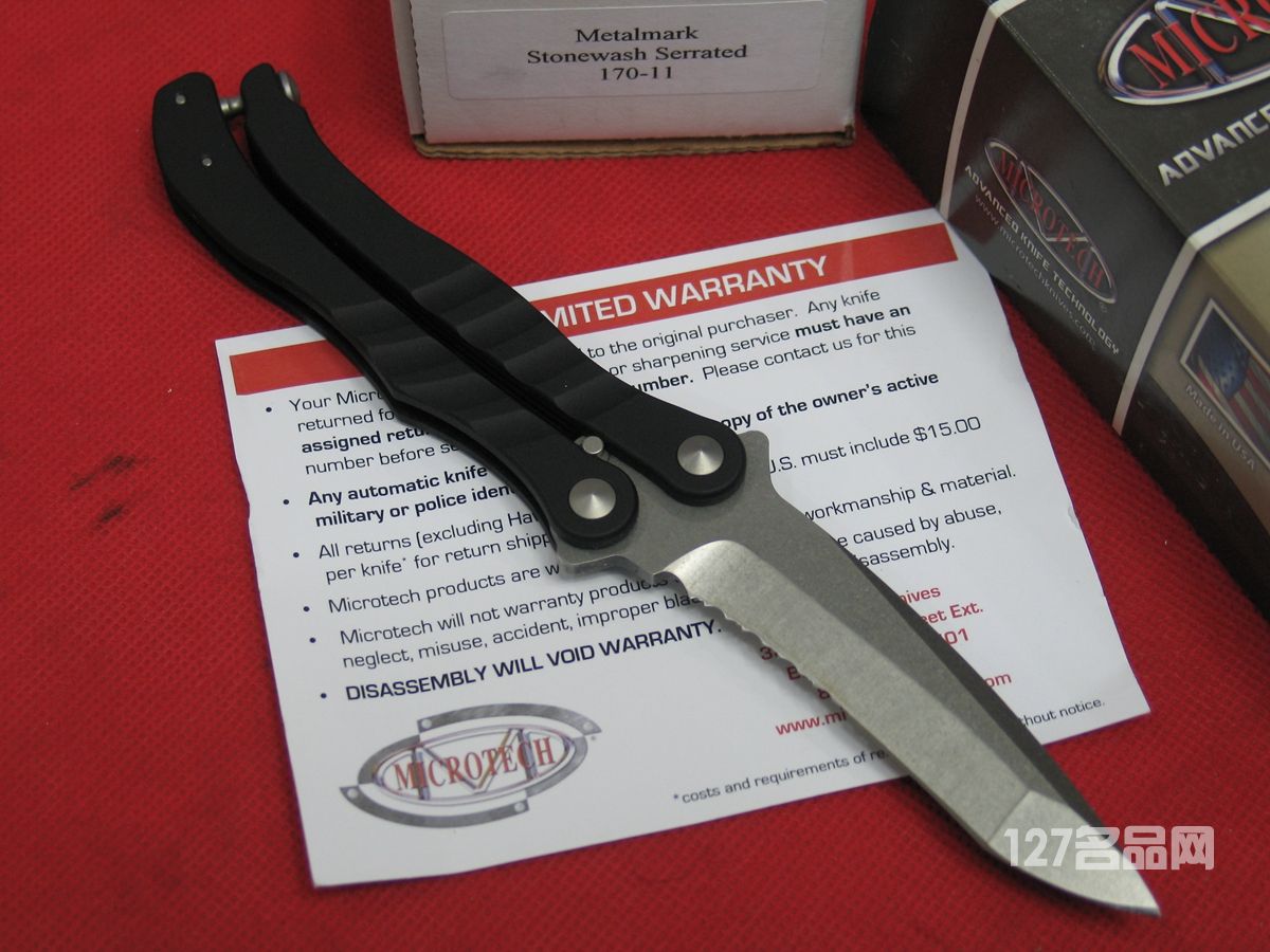 美国微技术MICROTECH 170-11蚬蝶战术款经典甩刀