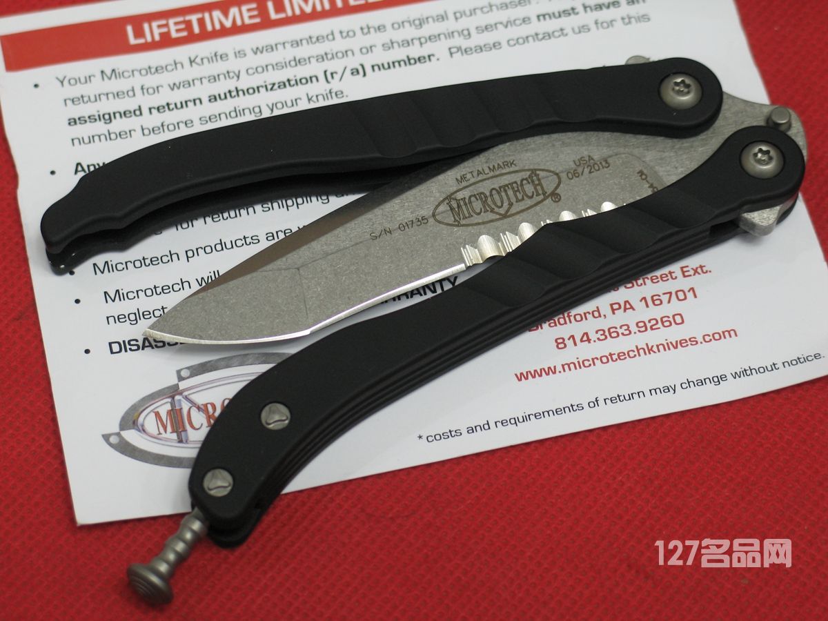 美国微技术MICROTECH 170-11蚬蝶战术款经典甩刀