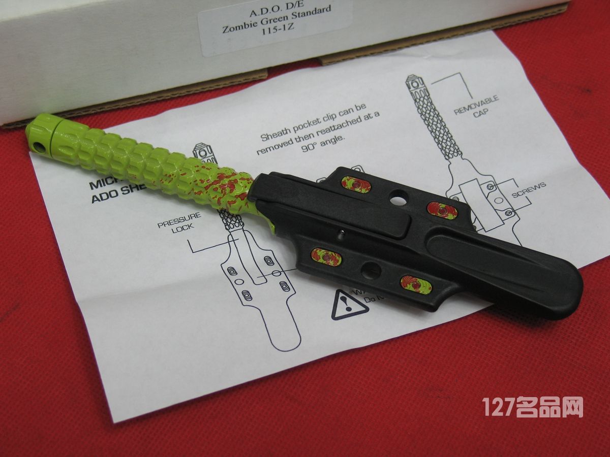 美国微技术MICROTECH 115-1Z僵尸款一体钢双刃战术刀
