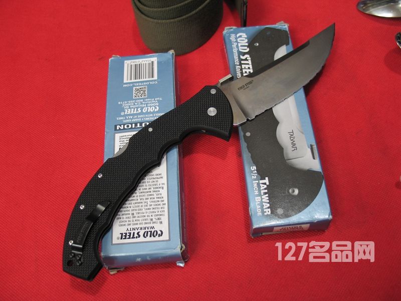 美国冷钢ColdSteel 21TTXLS波斯剑全齿刃折刀