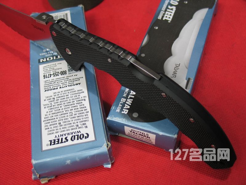 美国冷钢ColdSteel 21TTXLS波斯剑全齿刃折刀