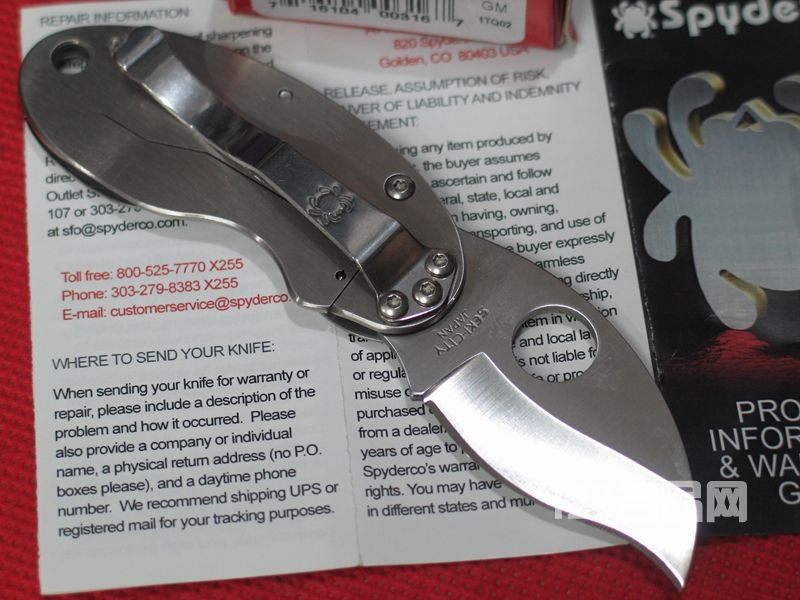 美国蜘蛛SPYDERCO C29PT小蟋蟀掌中折刀  127名刀网