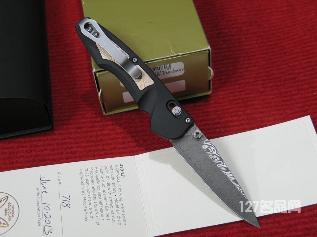 美国蝴蝶BENCHMADE 470-131大马士革限量版
