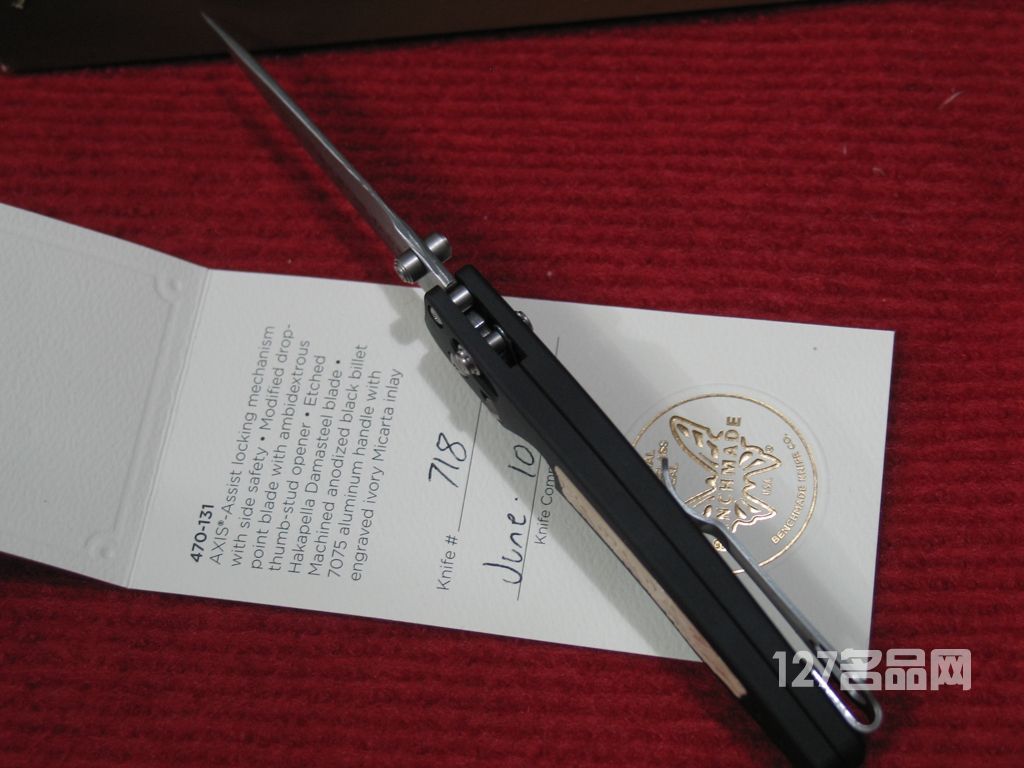 美国蝴蝶BENCHMADE 470-131大马士革限量版