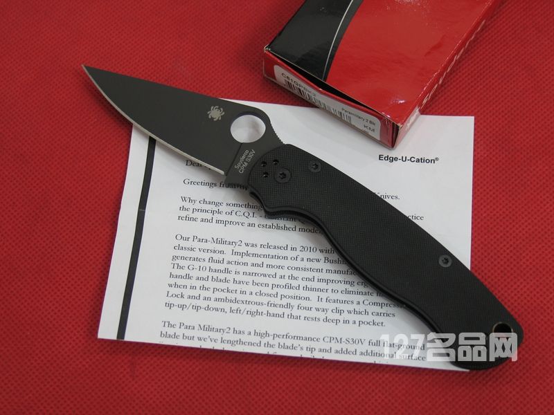 美国蜘蛛SPYDERCO C81GPBK2军用伞兵刀2代