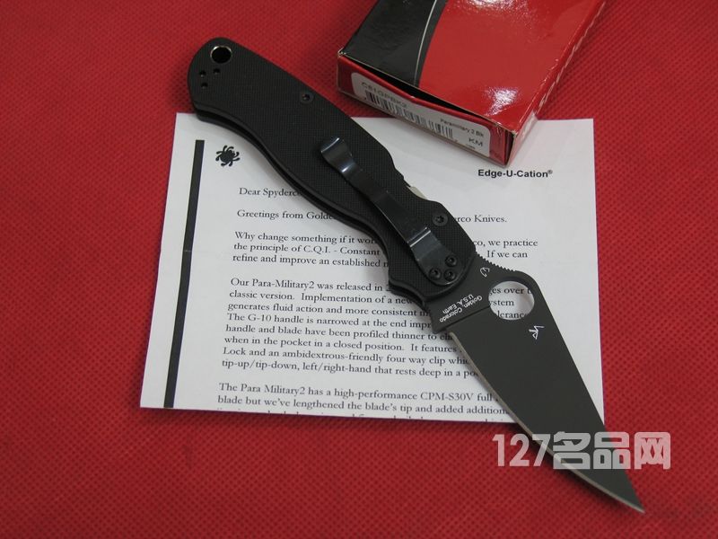 美国蜘蛛SPYDERCO C81GPBK2军用伞兵刀2代