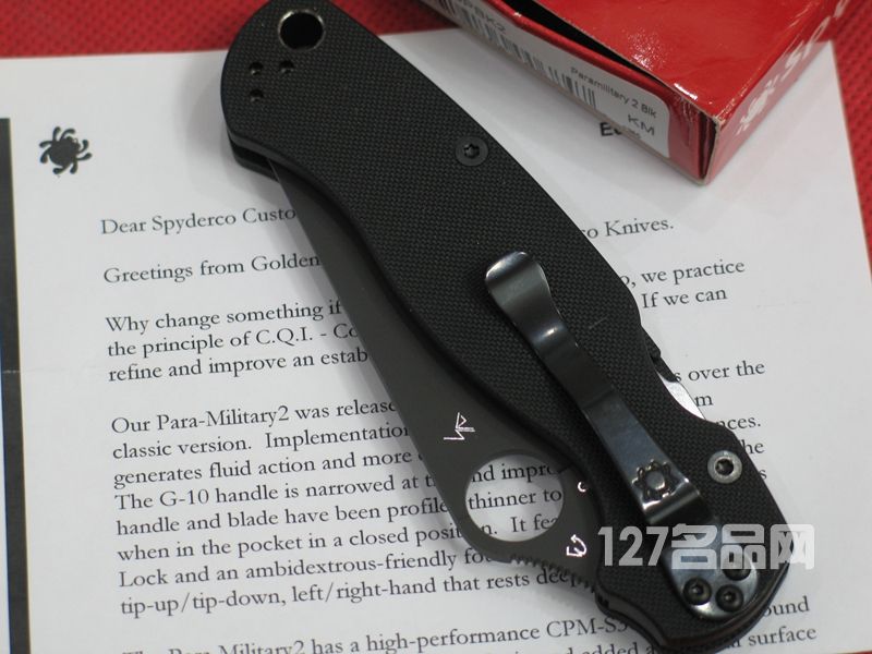 美国蜘蛛SPYDERCO C81GPBK2军用伞兵刀2代