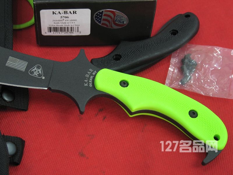 美国卡巴KA-BAR 5706僵尸系列 加勒比海盗开山刀 砍刀