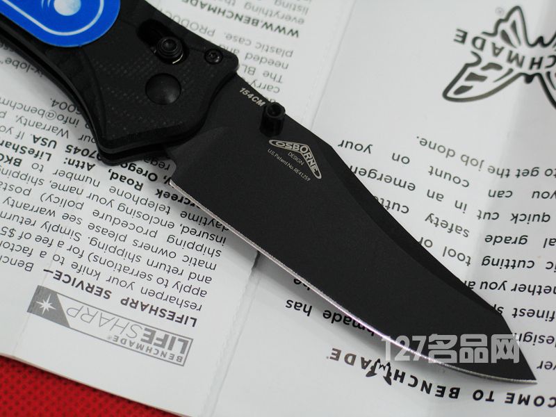 美国蝴蝶BENCHMADE 950BK-1黑色全刃战术折刀