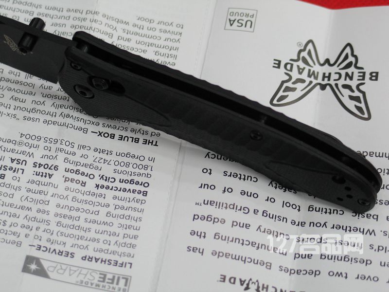 美国蝴蝶BENCHMADE 950BK-1黑色全刃战术折刀