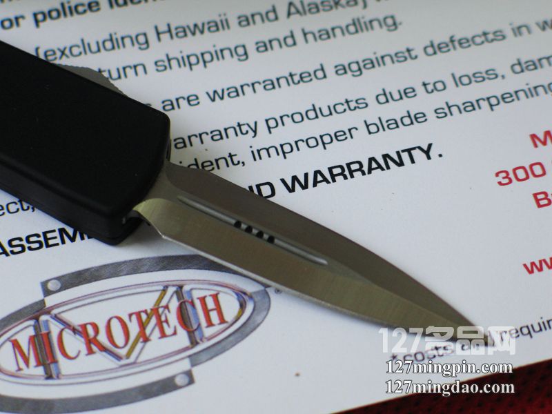 美国微技术MICROTECH CA147-4 UTX-70缎面双锋全刃直跳