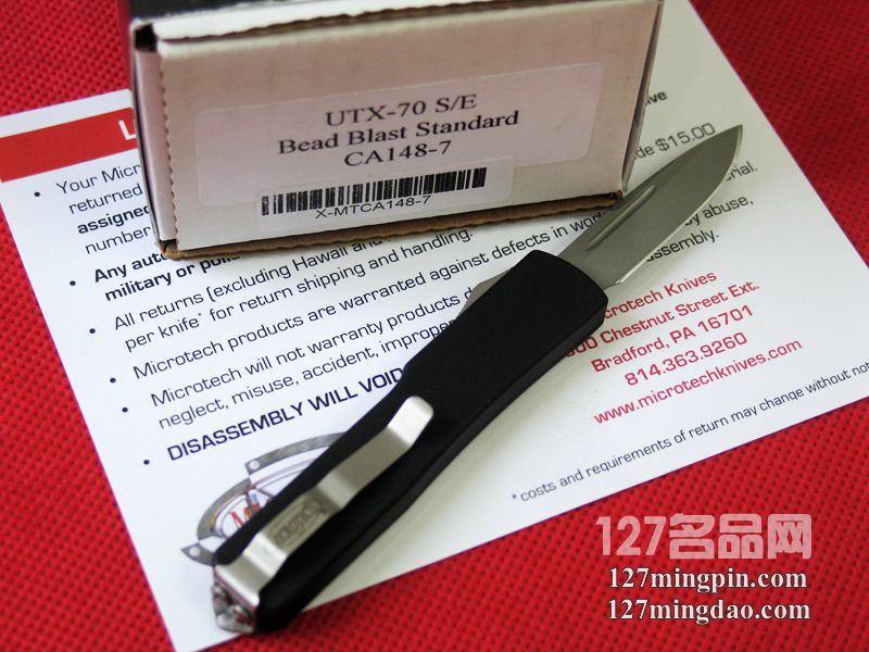 美国微技术MICROTECH CA148-7 UTX-70喷砂面单锋直跳