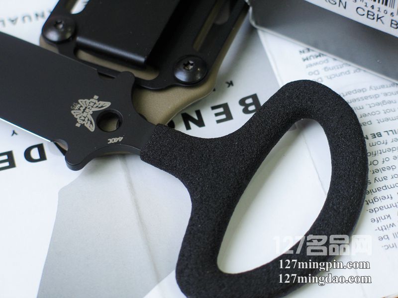 美国蝴蝶BENCHMADE 175BKSN 双刃沙色鞘手刺