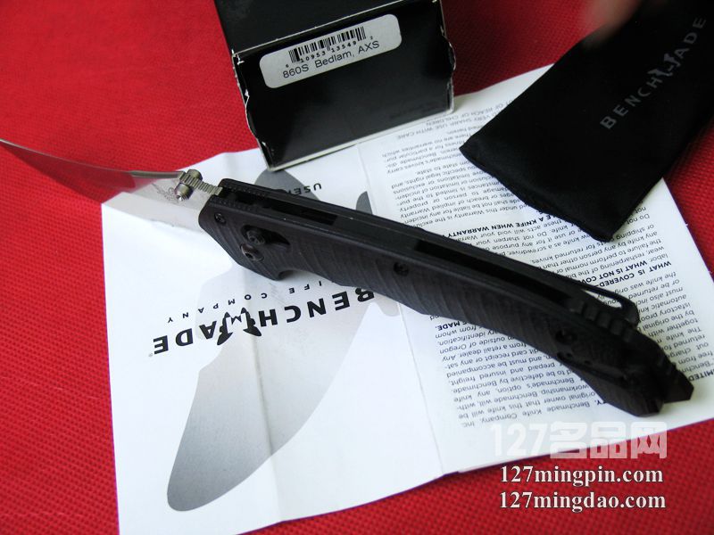 美国蝴蝶BENCHMADE 860S 疯狂格斗型弯刀银色半齿