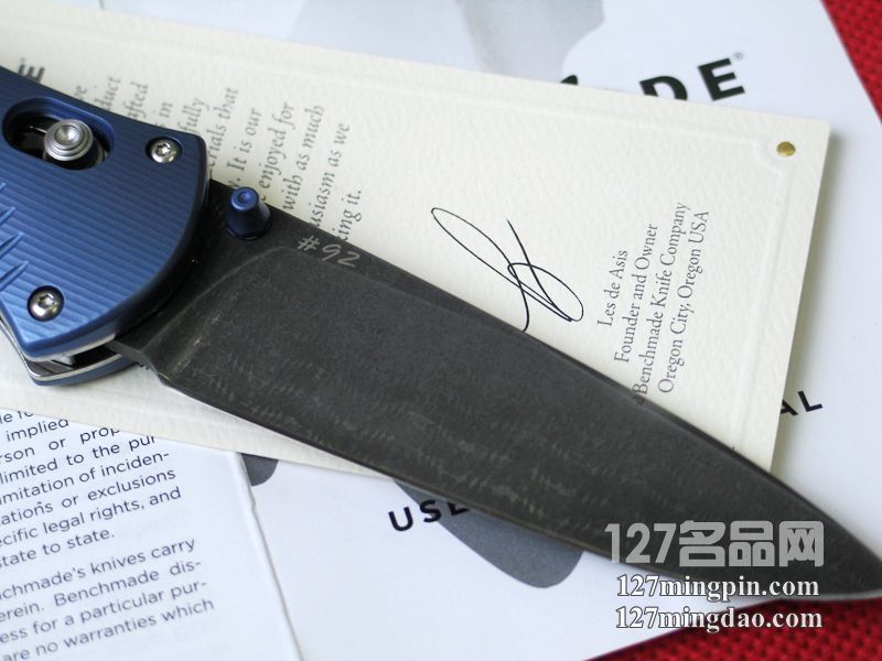 美国蝴蝶BENCHMADE 581-131限量版大马士革钢折刀