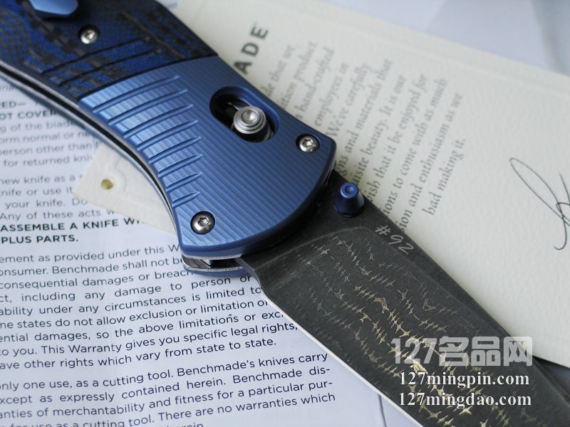 美国蝴蝶BENCHMADE 581-131限量版大马士革钢折刀