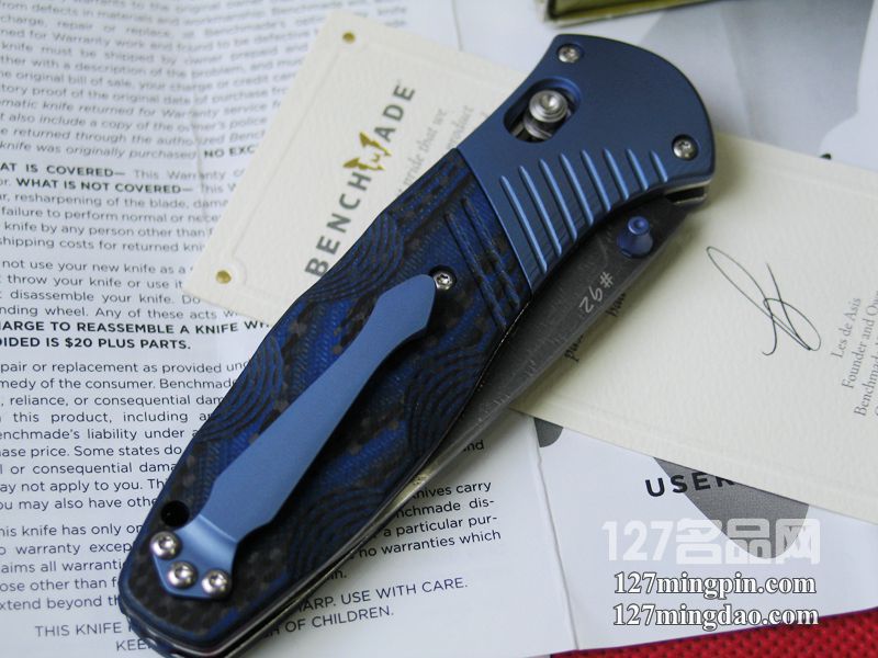 美国蝴蝶BENCHMADE 581-131限量版大马士革钢折刀