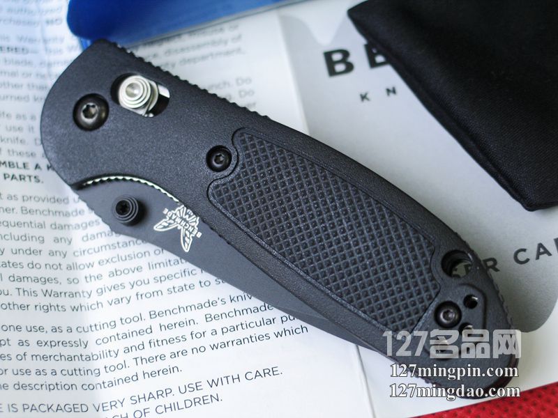 美国蝴蝶BENCHMADE 557SBK迷你支配者 防滑柄半齿战术折刀